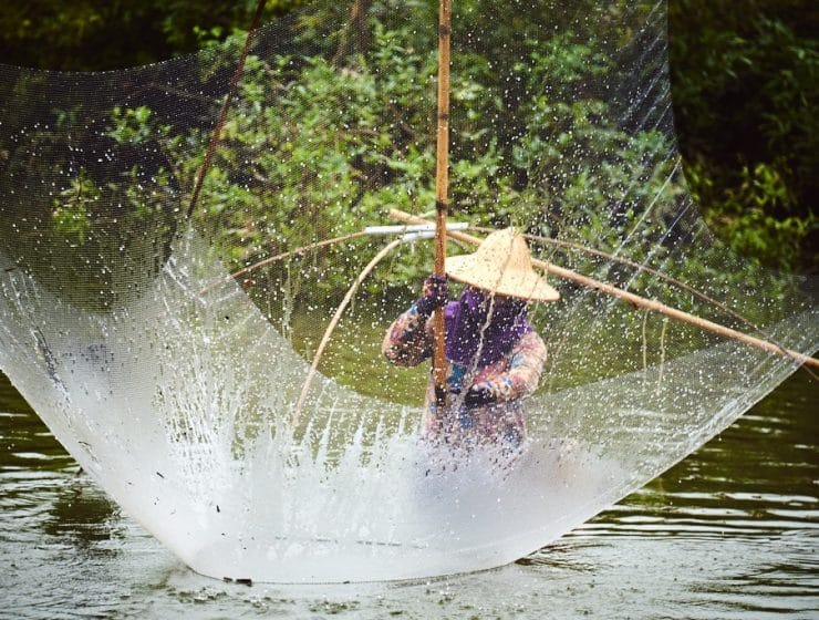 Fischerin in Laos