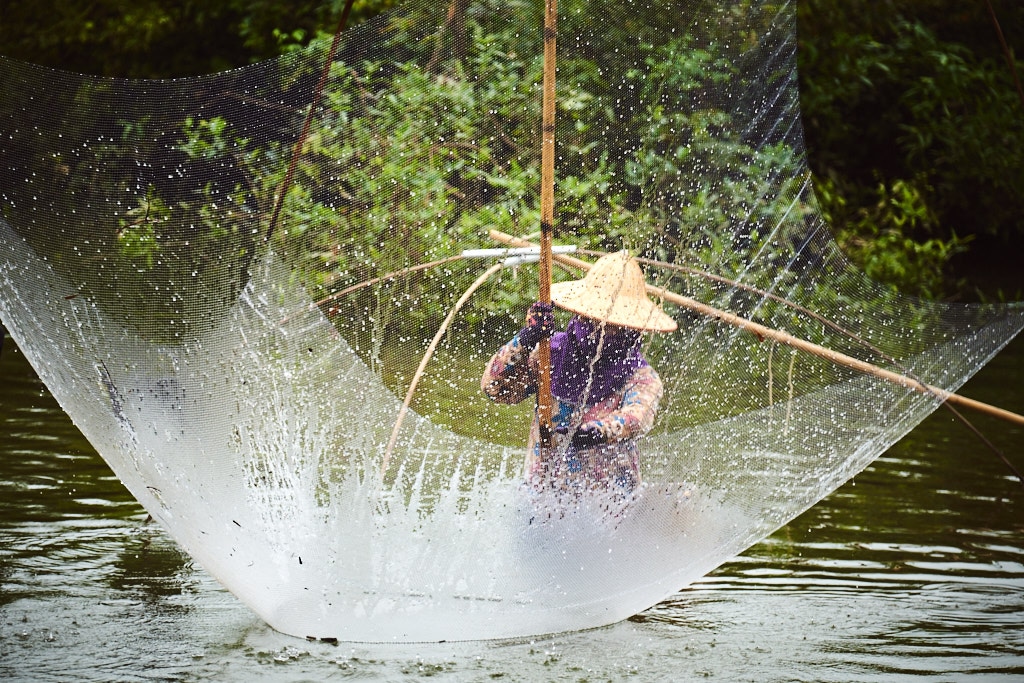 Fischerin in Laos