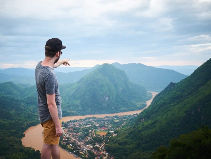 Stefan auf dem Aussichtspunkt in Nong Khiaw
