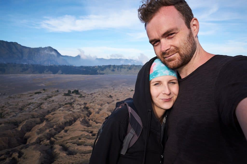 Selfie auf dem Vulkankrater